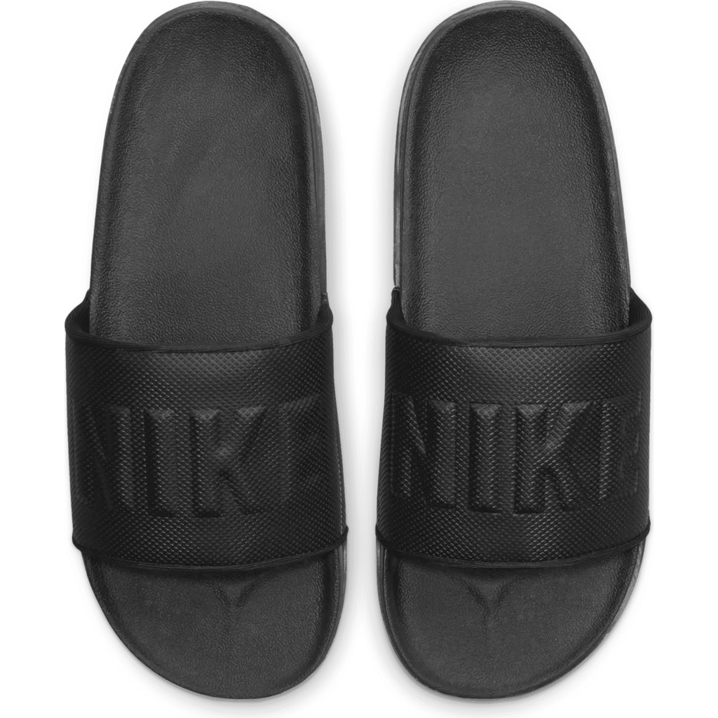Men's Nike Offcourt Slides SE "Carbon Fiber Breds" (Black/Chile Red)(BQ4639-017)