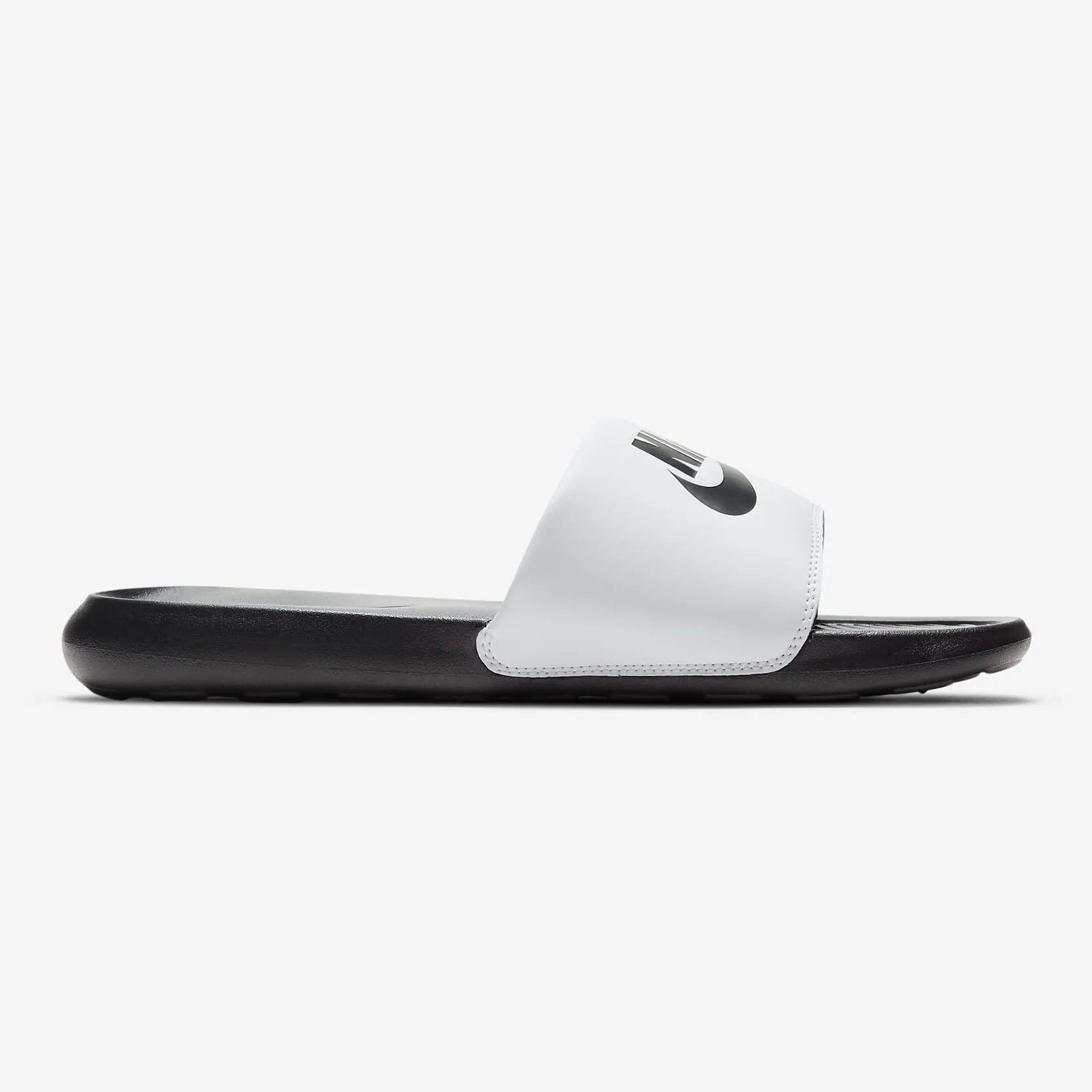 Men's Nike Victori One "Mismatch" Slides (White/Black)(DD0234-100)