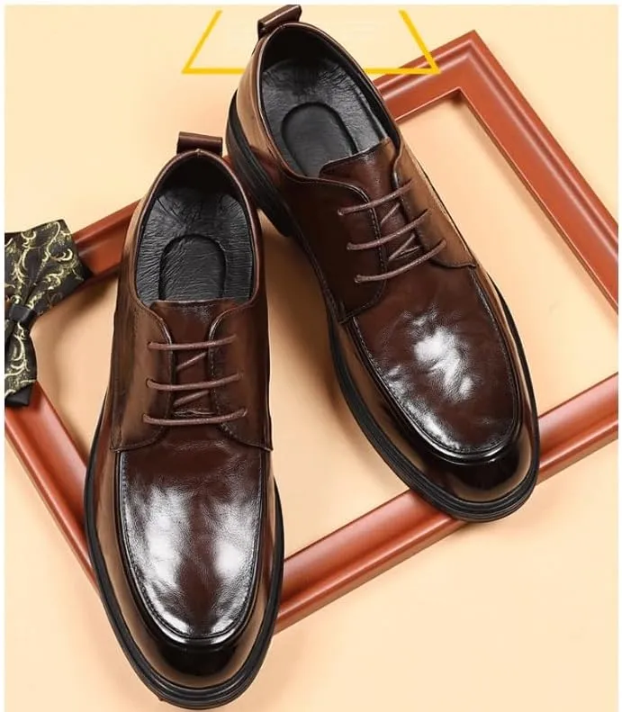 Men's Patent Leather Formal Business Oxford Dress Shoes Casual Work Office Comfortable Business Shoes