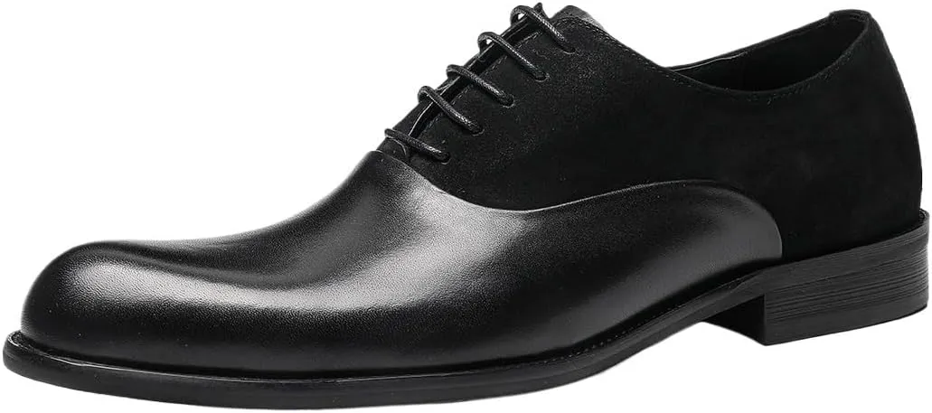 Men's Tuxedo Dress Shoes Men's Genuine Leather Platform Slip-On Oxfords Fashion Prom Wedding Business Suit Shoes