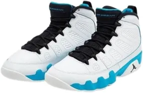 NIKE Air Jordan 9 Retro Powder Blue (Gs) Big Kids-Size 5, Summit White/Black