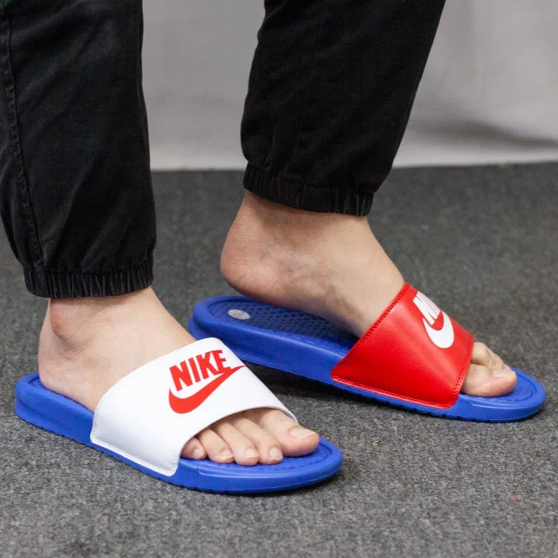 Nike Benassi JDI Mismatch Slides (Game Royal/White/University Red)(343880-415)