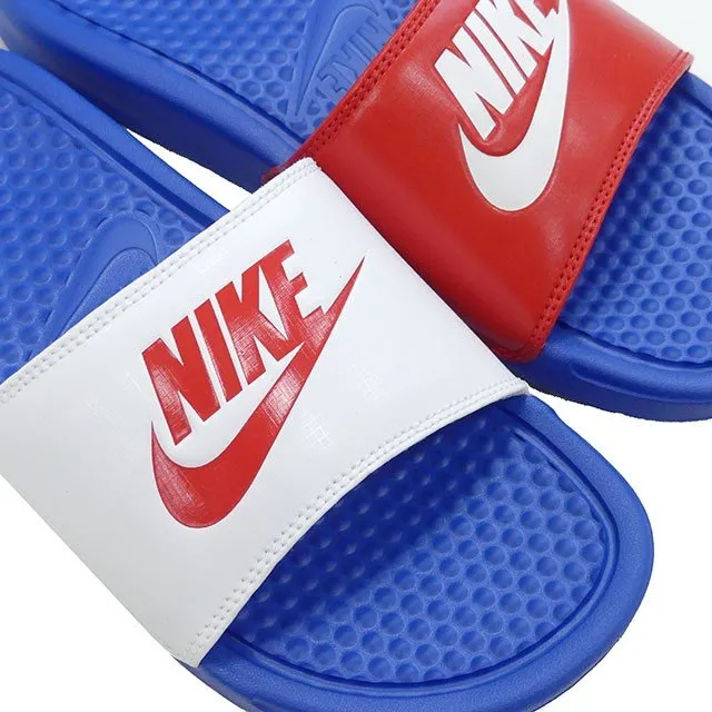 Nike Benassi JDI Mismatch Slides (Game Royal/White/University Red)(343880-415)