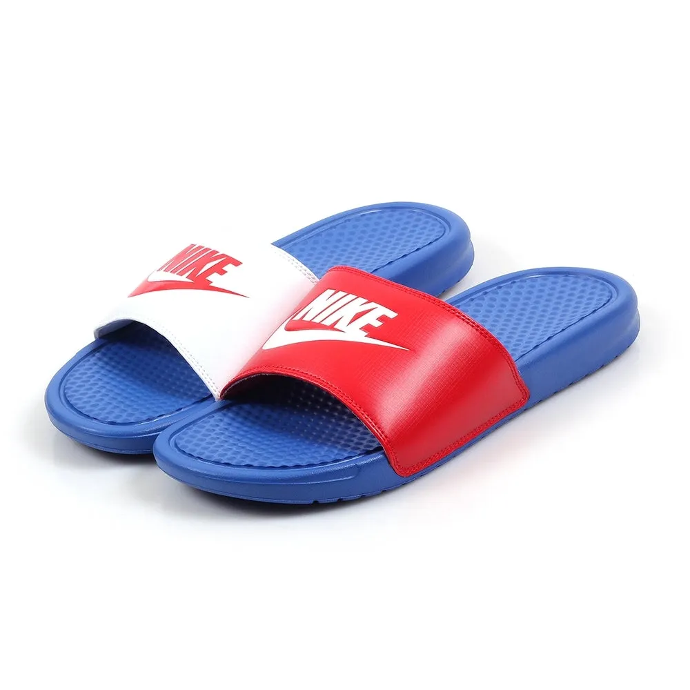 Nike Benassi JDI Mismatch Slides (Game Royal/White/University Red)(343880-415)