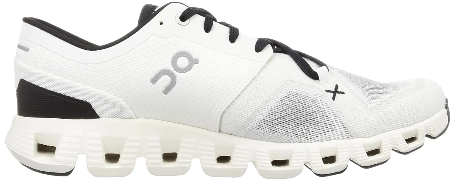 On Men's Cloud X 3 Sneakers, Ivory/Black, 8.5 Medium US