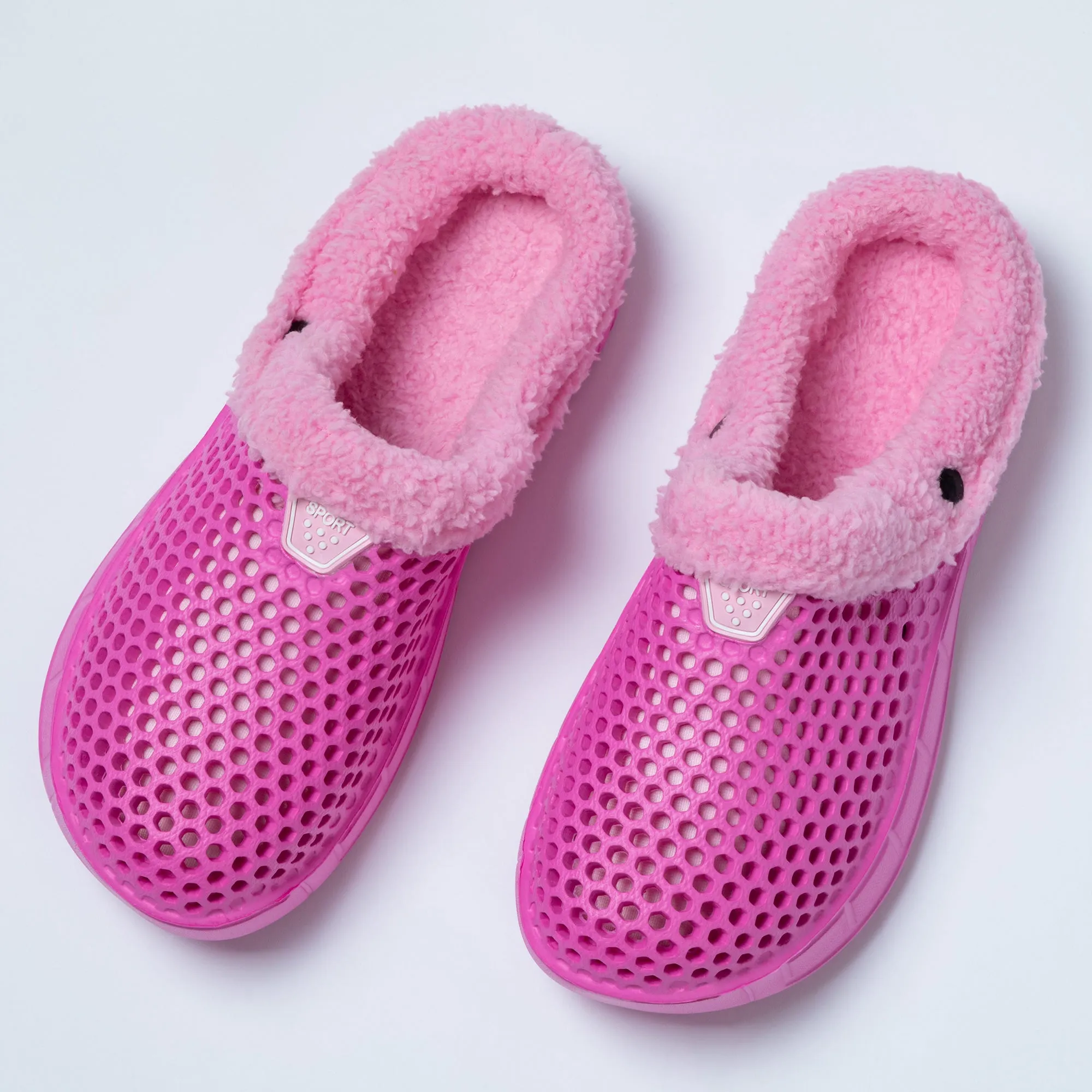 On the Go Plush Sherpa Fleece-Lined Rubber Clogs