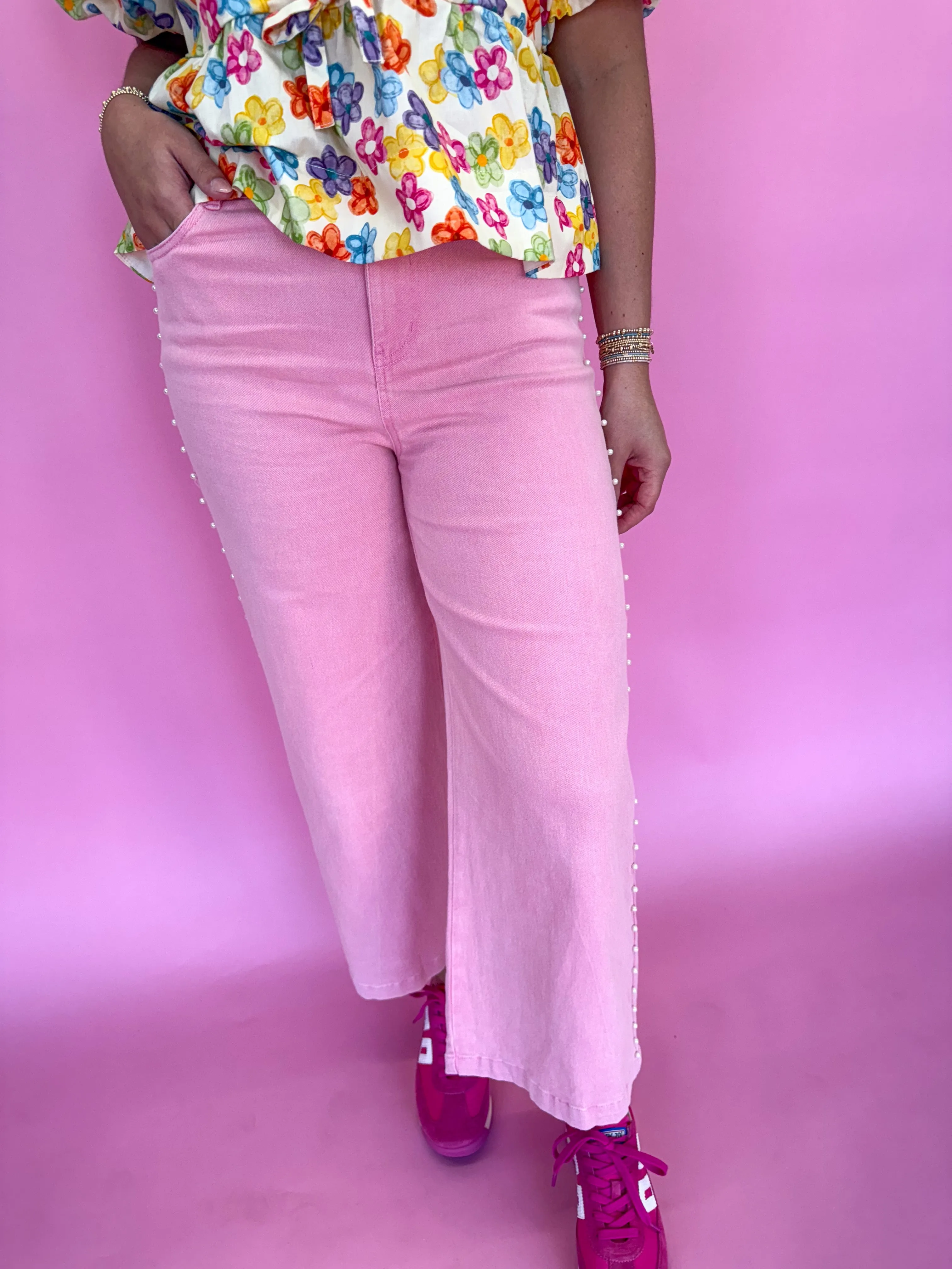 Pearl Chic Jeans - Pink