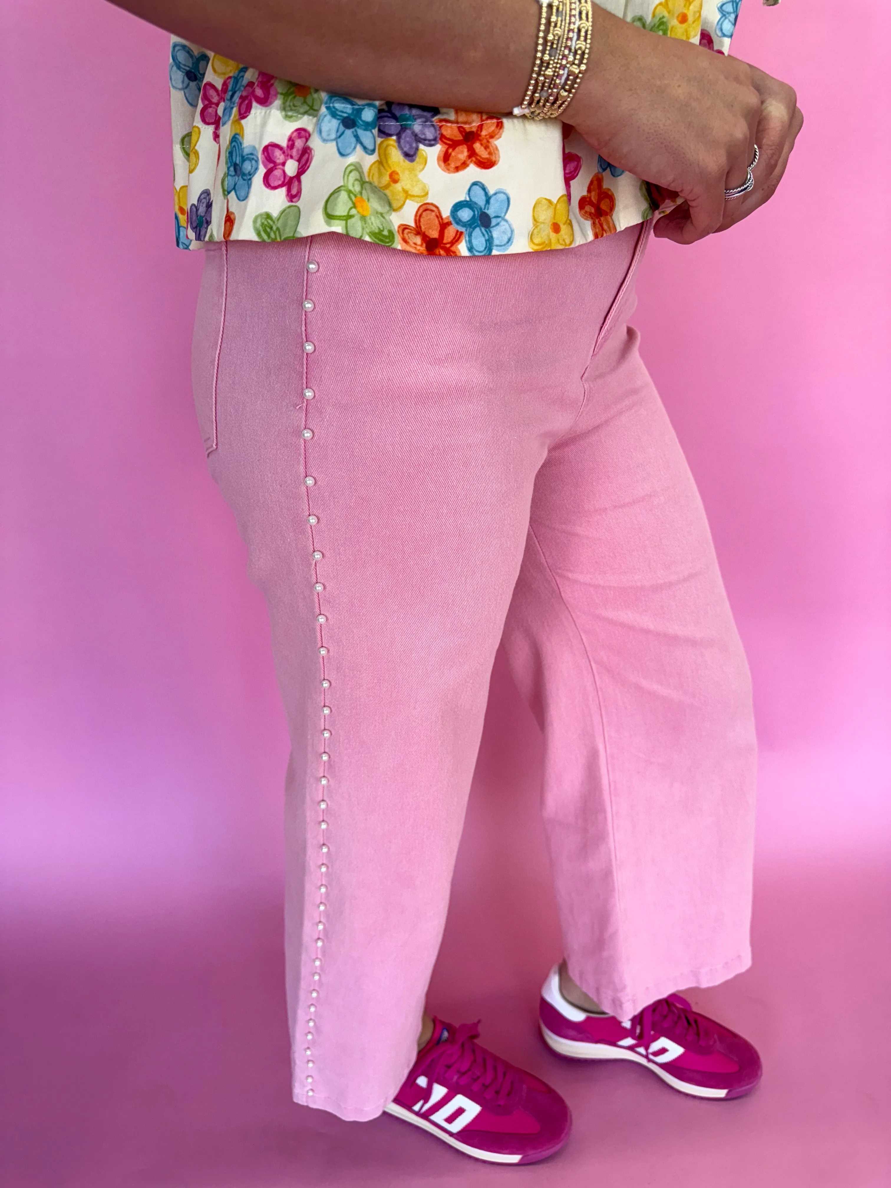 Pearl Chic Jeans - Pink