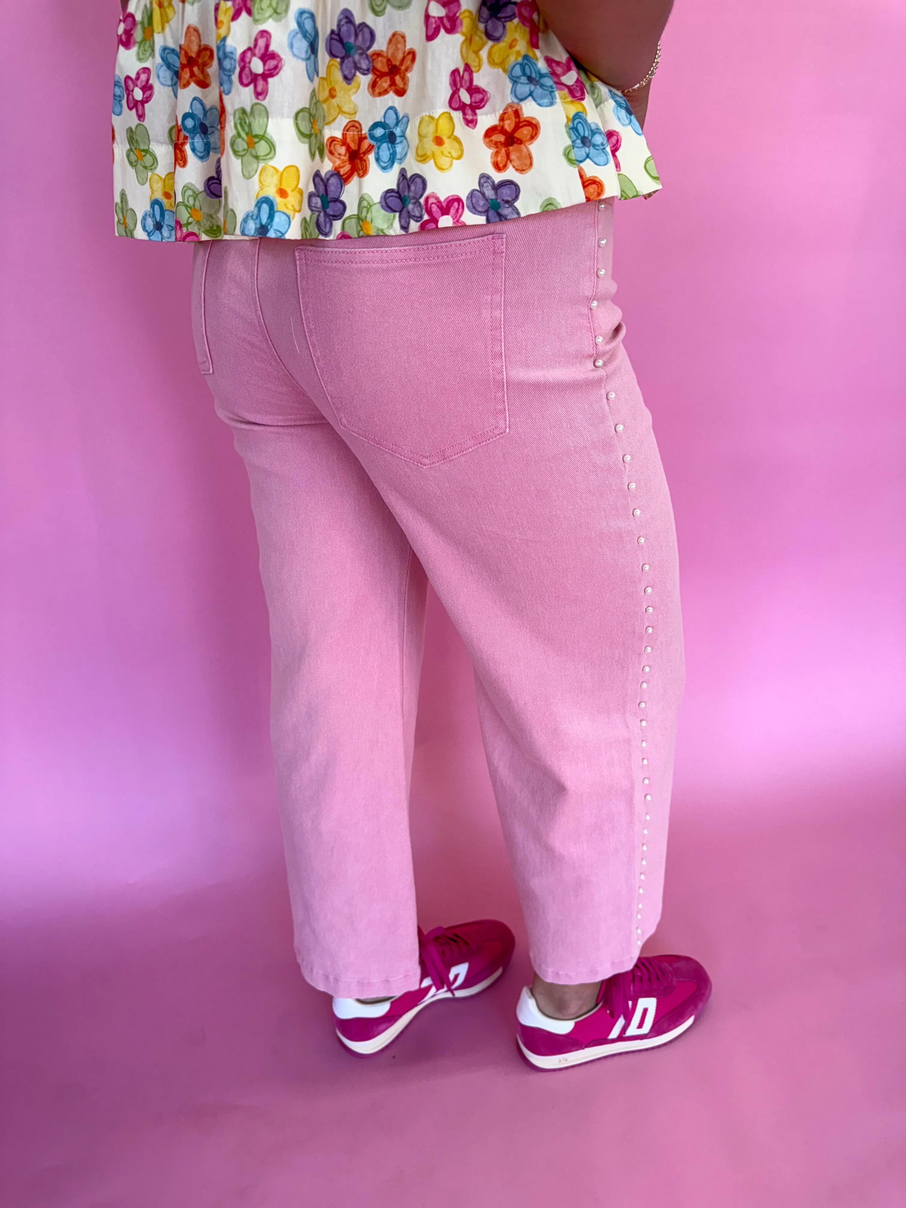 Pearl Chic Jeans - Pink