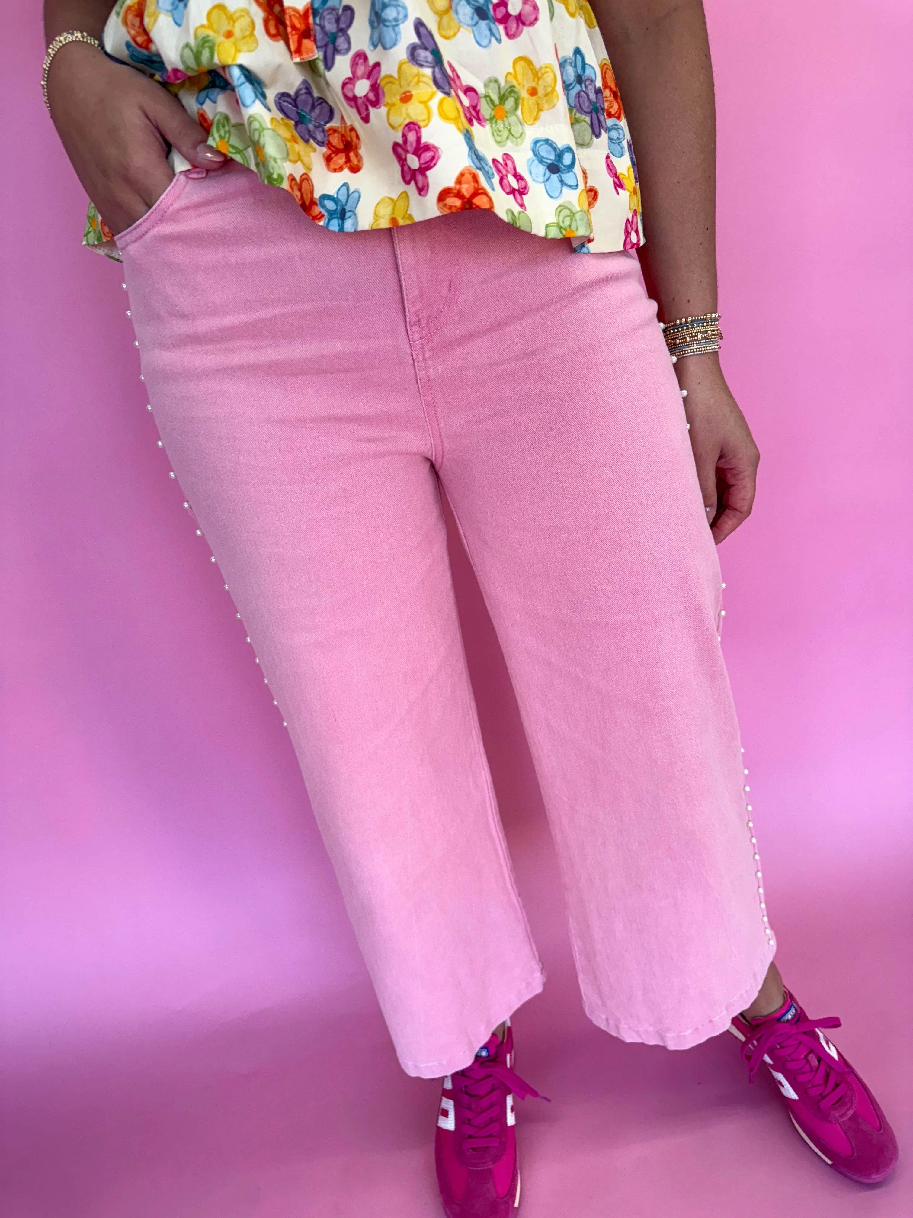 Pearl Chic Jeans - Pink