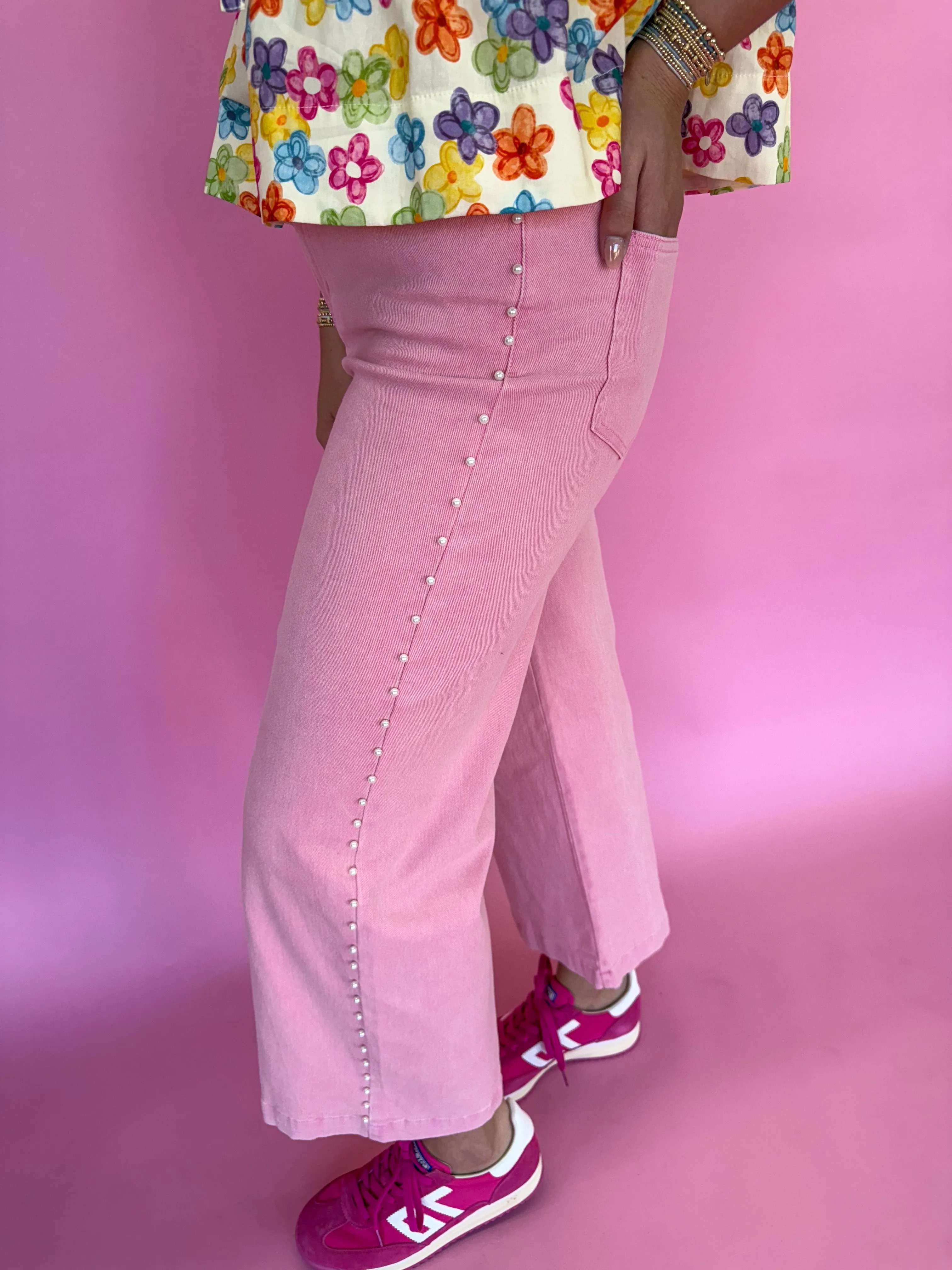 Pearl Chic Jeans - Pink