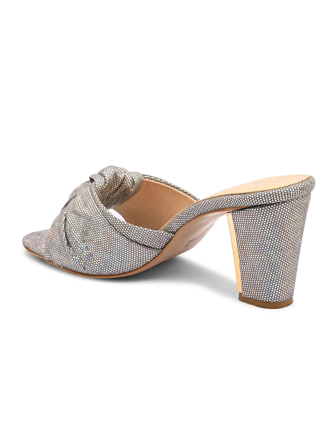 Pelle Albero Grey Block Heels for Women
