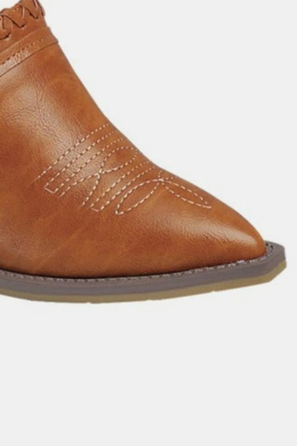 Pointy Toe Slip On Chunky Mules