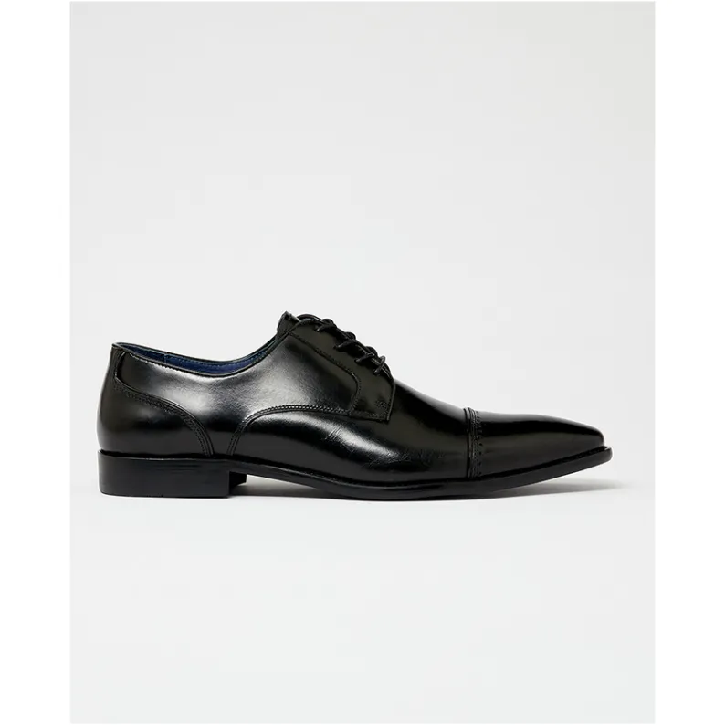 Remus Uomo Mens's Bonuci Leather Derby Shoe Black