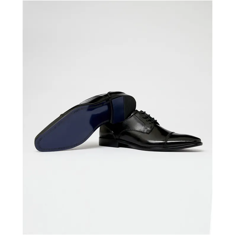 Remus Uomo Mens's Bonuci Leather Derby Shoe Black