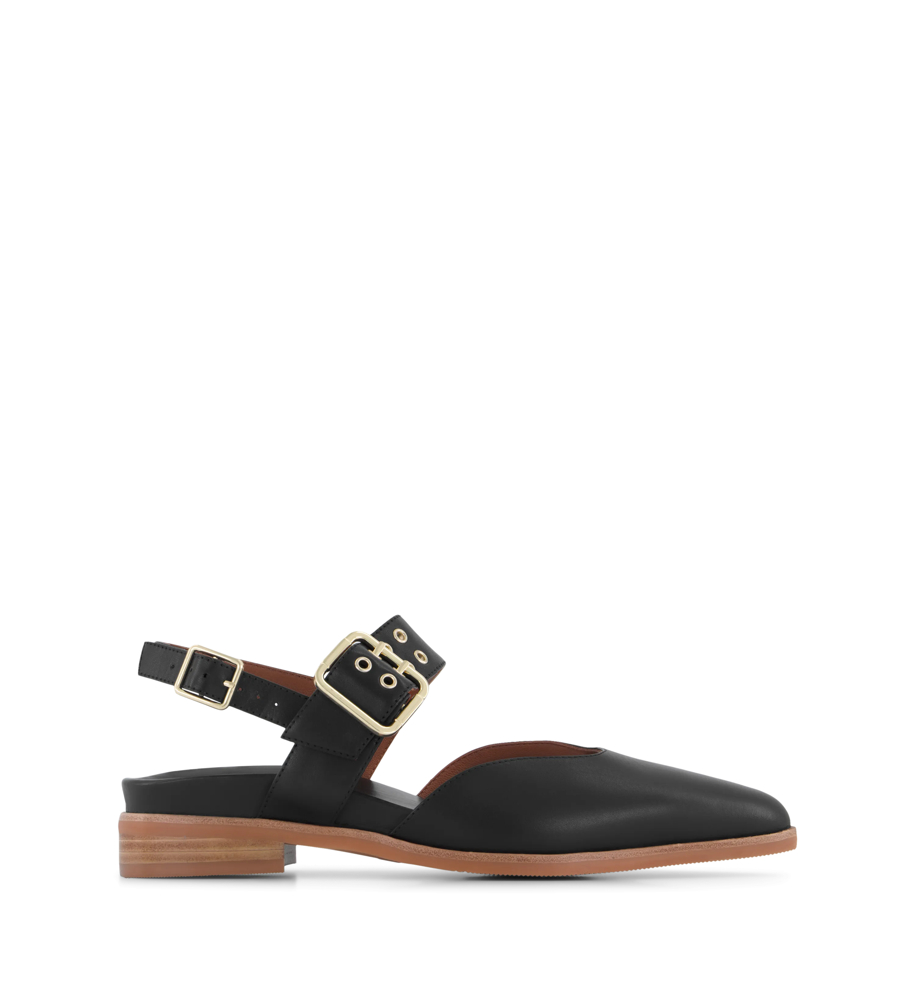 Sharpbill Black Leather Flats