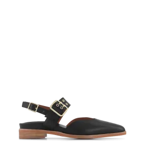 Sharpbill Black Leather Flats