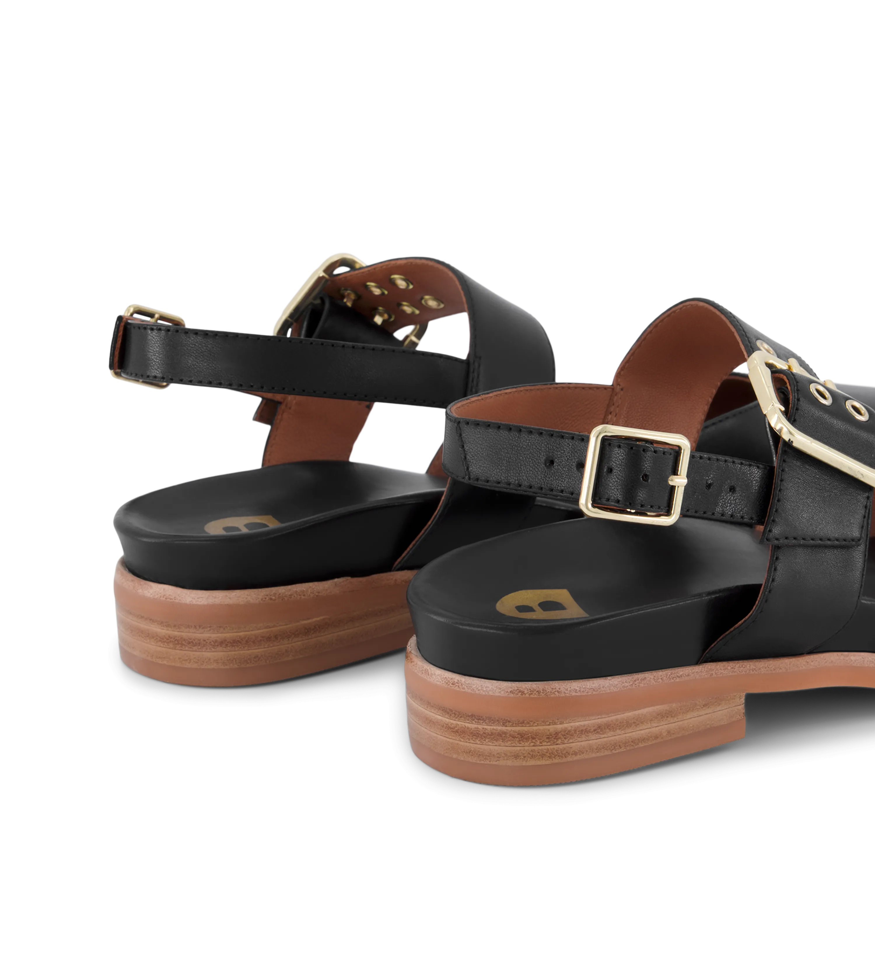 Sharpbill Black Leather Flats