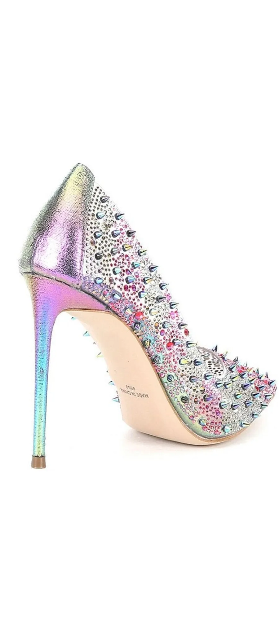 Steve Madden Various Rainbow Sexy Stiletto Rhinestone Embellished Spike Pumps