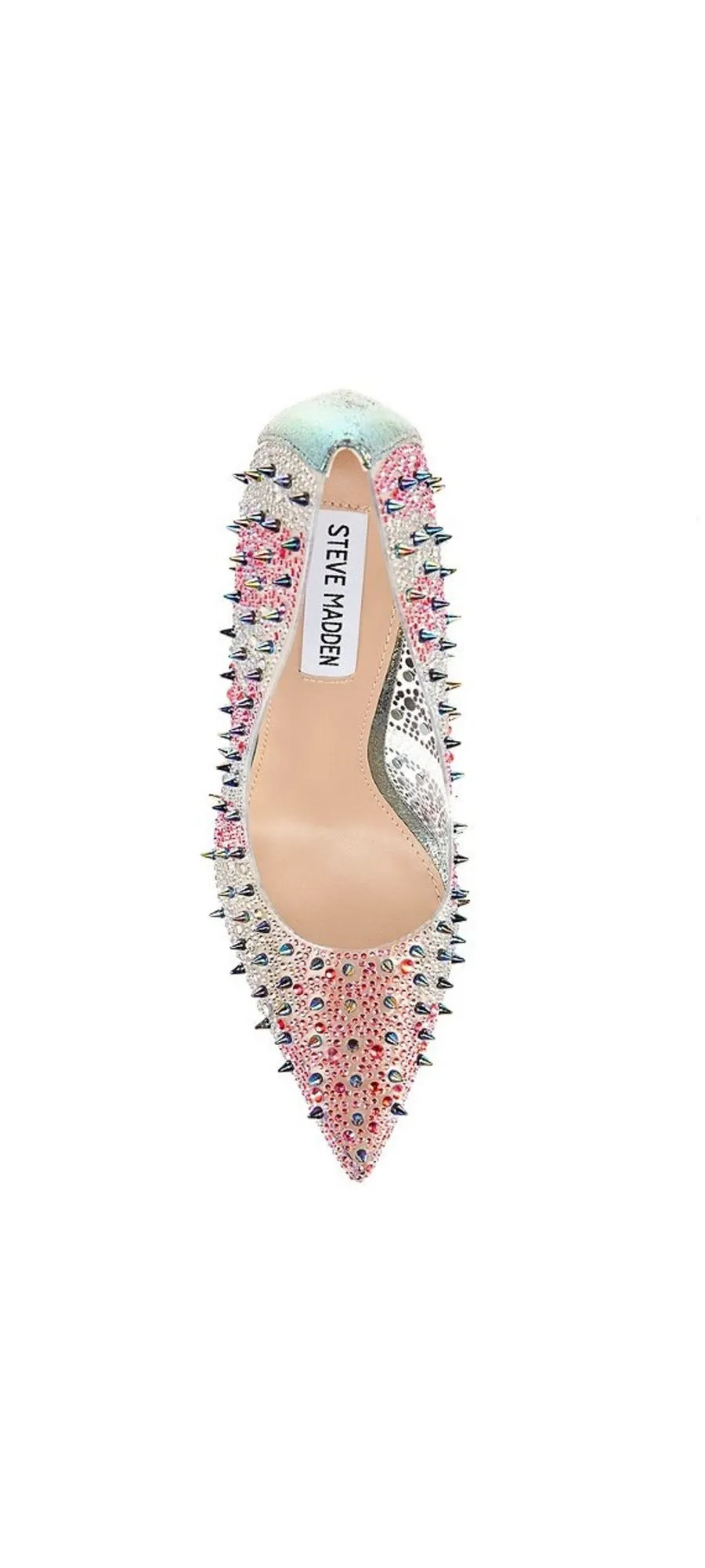Steve Madden Various Rainbow Sexy Stiletto Rhinestone Embellished Spike Pumps