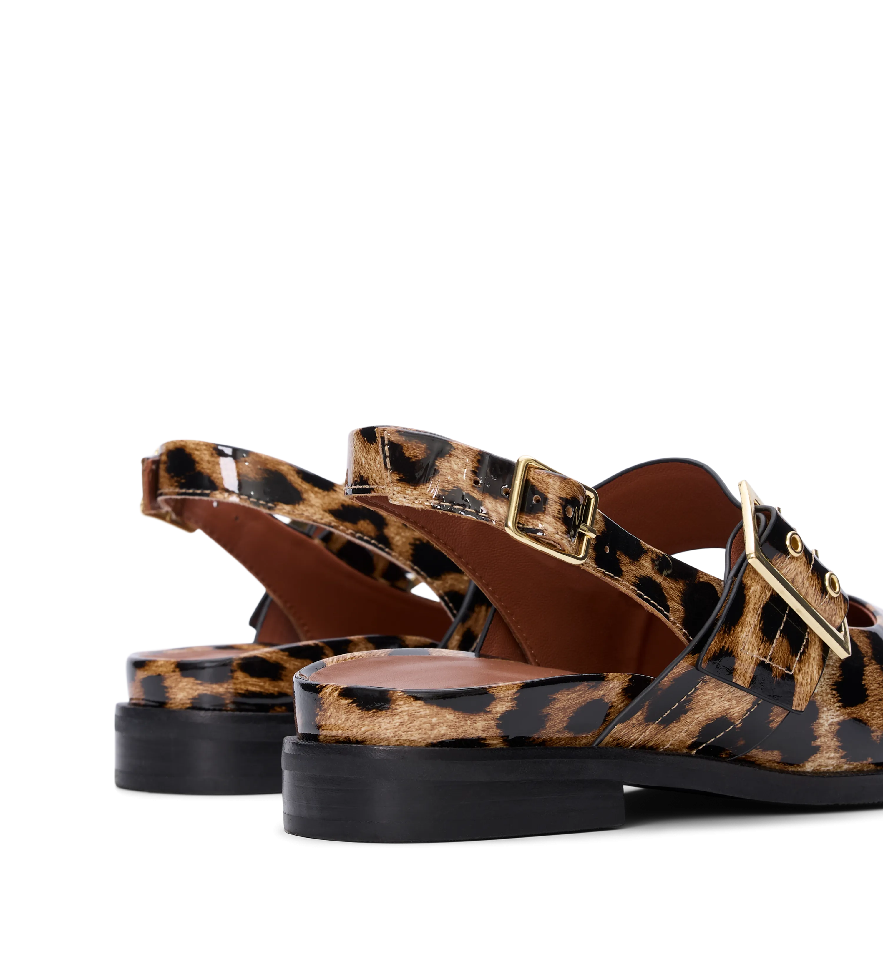 Sunbeam Leopard Patent Leather Flats