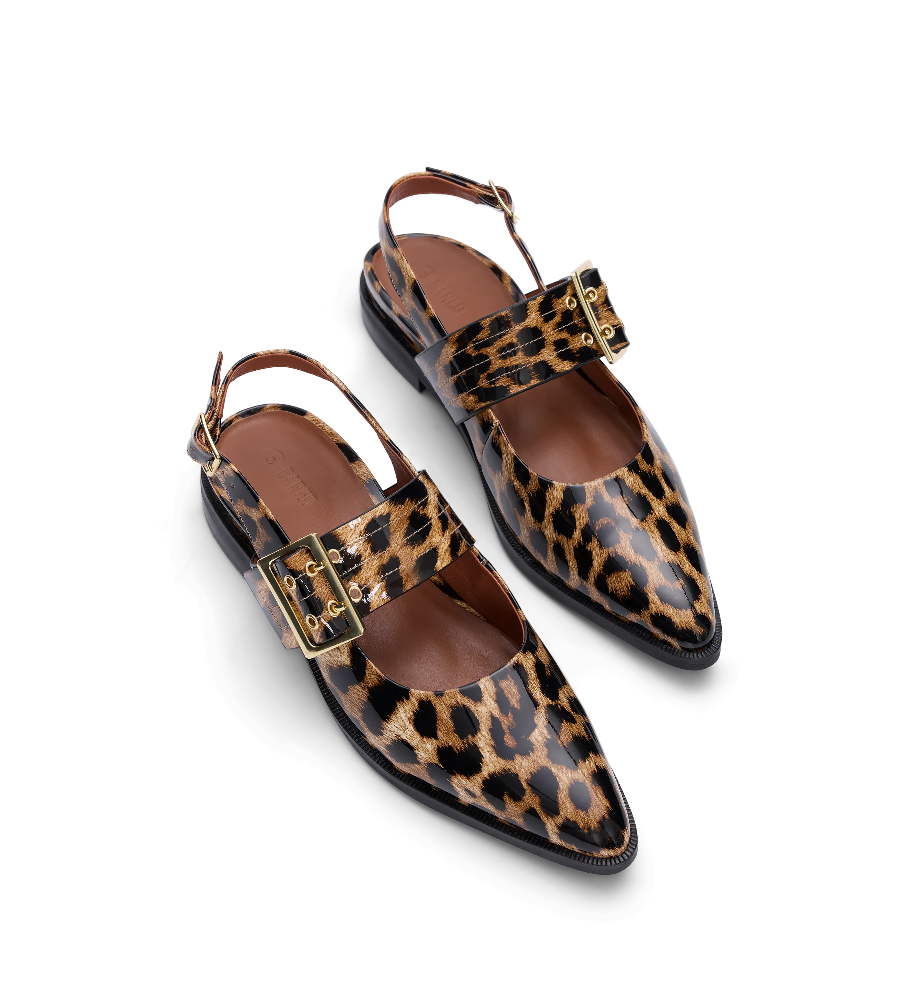 Sunbeam Leopard Patent Leather Flats