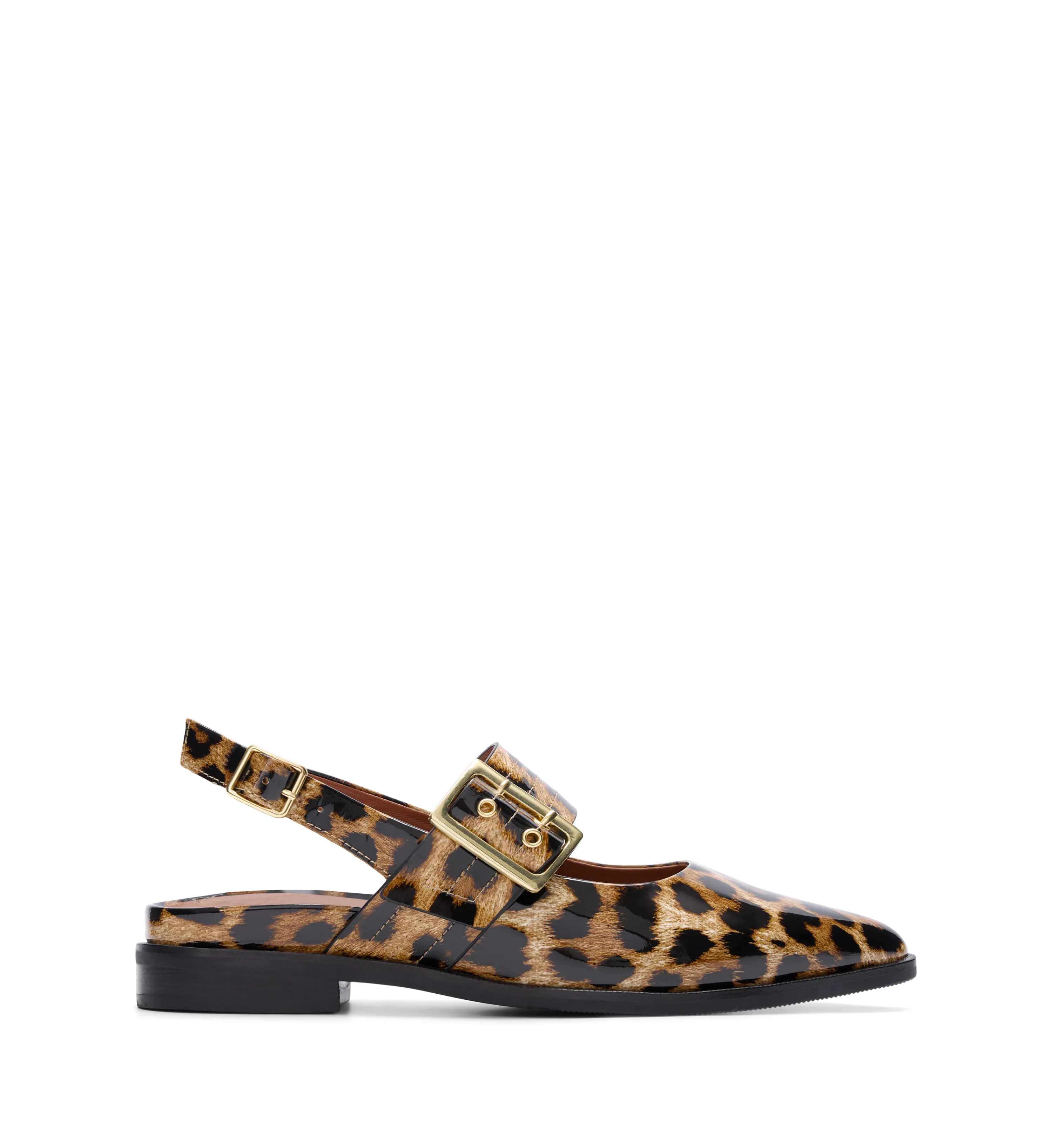 Sunbeam Leopard Patent Leather Flats