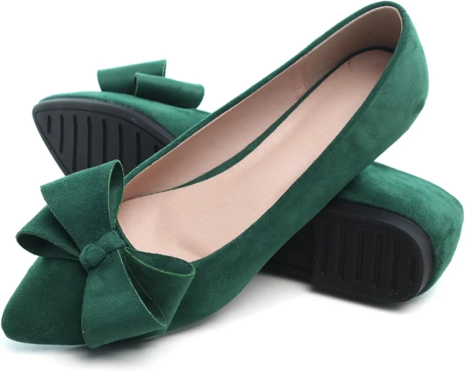 TN TANGNEST Women Classical Bowknot Flats Comfort Slip-on Pointed Toe Dress Shoes Walking Flats