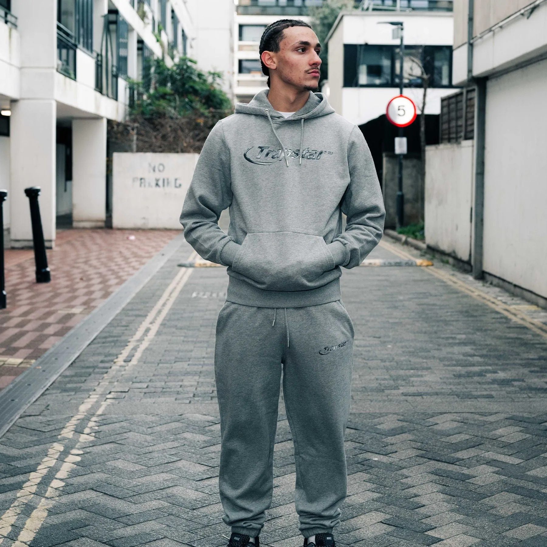 Trapstar Hyperdrive Monochrome Tracksuit 'Grey'