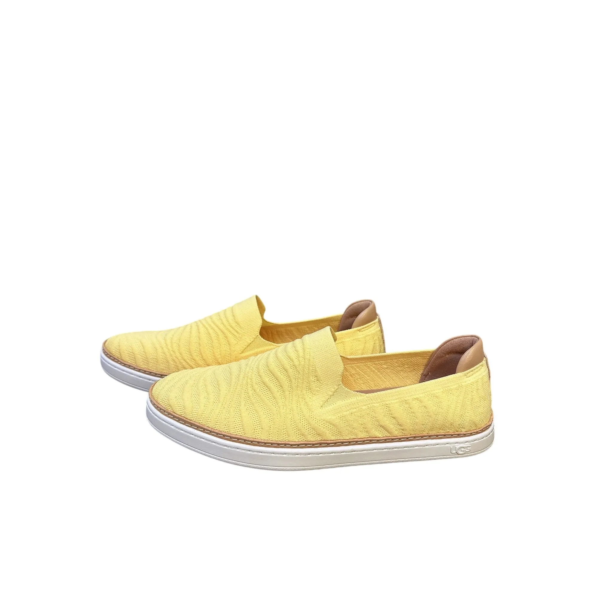 Ugg Sammy Yellow & White Slip-On Shoes w/Knit Upper Size 9