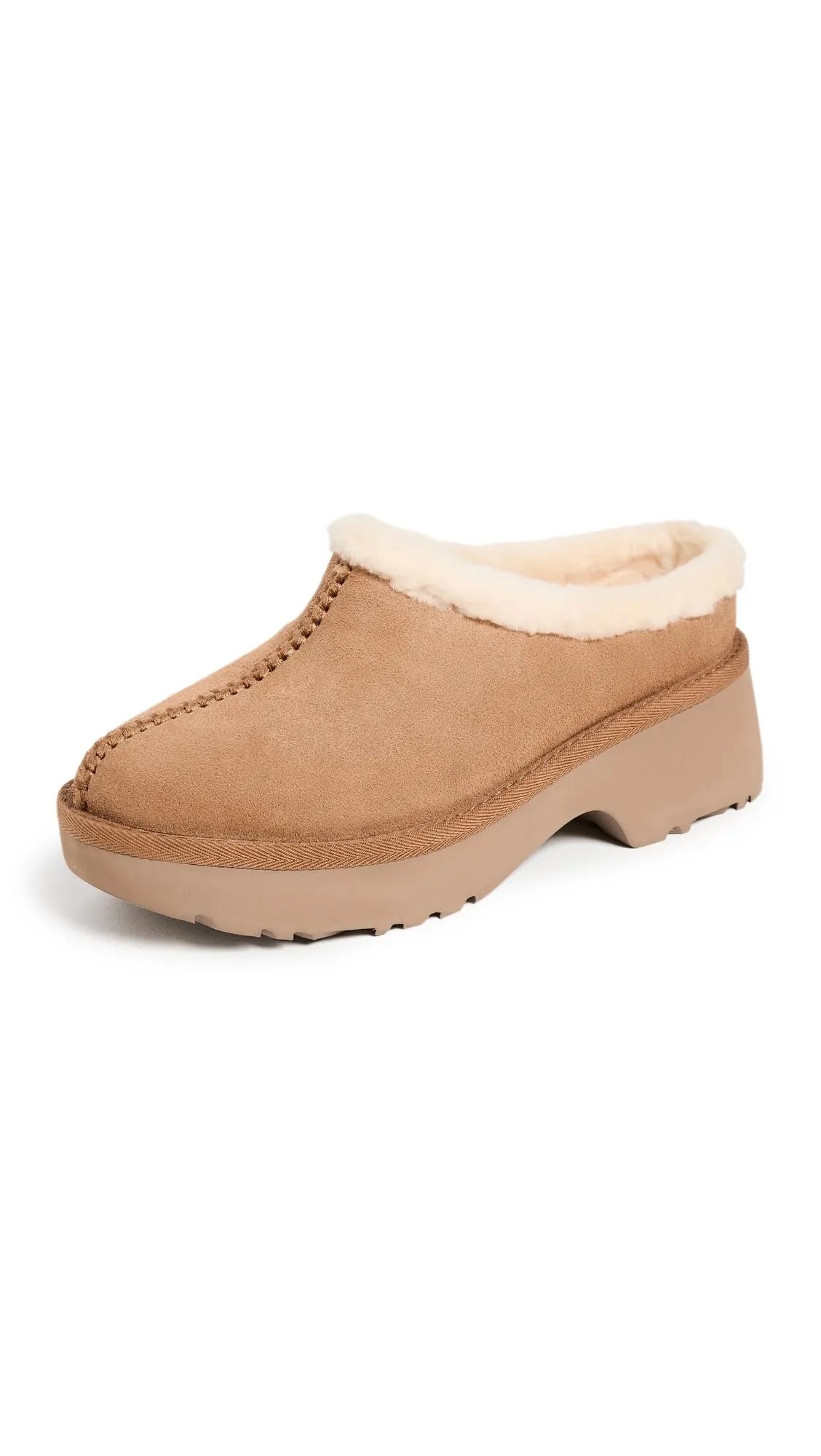 UGG Women's New Heights Cozy Clog, Chestnut, 9