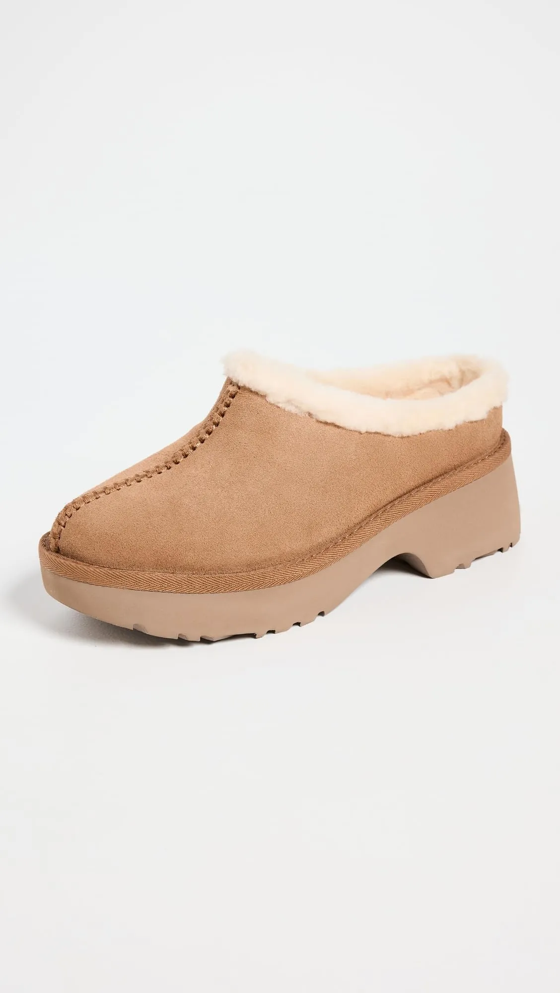UGG Women's New Heights Cozy Clog, Chestnut, 9