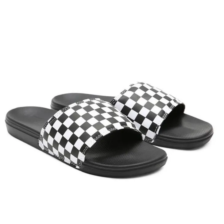 Vans La Costa Slide-On (CHECKERBOARD) TRUWHT/BLK - Junior/Adult