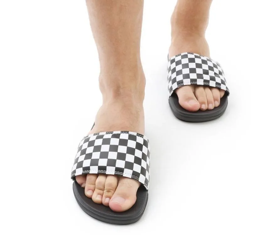 Vans La Costa Slide-On (CHECKERBOARD) TRUWHT/BLK - Junior/Adult