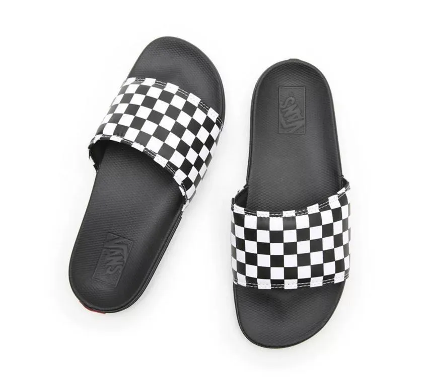 Vans La Costa Slide-On (CHECKERBOARD) TRUWHT/BLK - Junior/Adult
