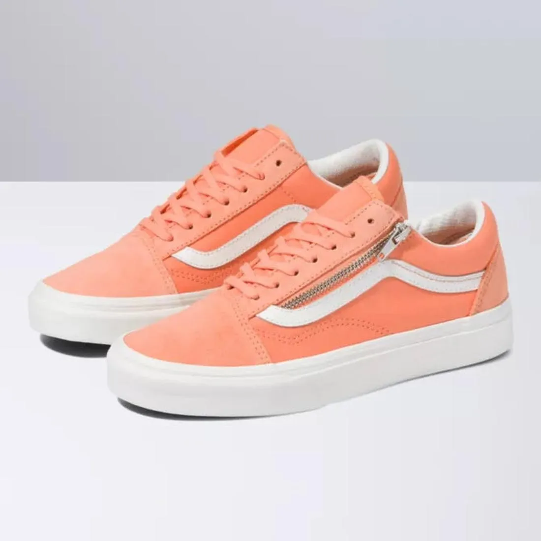 Vans - Old Skool Adults Twill Old Skool Zip Melon White NOT RETURNABLE