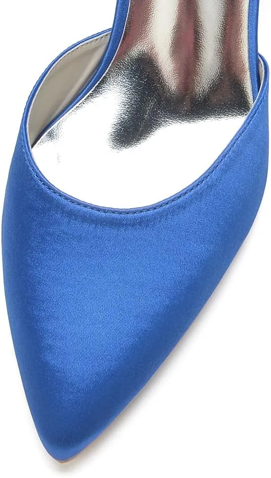 Women's Block Heel Closed Toe Chunky Pumps Dress Wedding Shoes with Pearls Ankle Strap Evening Party Shoes